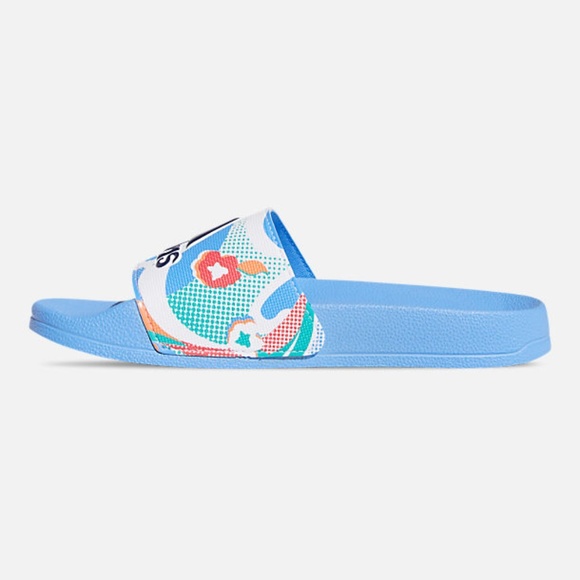 WOMEN'S ADIDAS SANDAL SLIDE BLUE BRAND NEW! - Picture 3 of 4